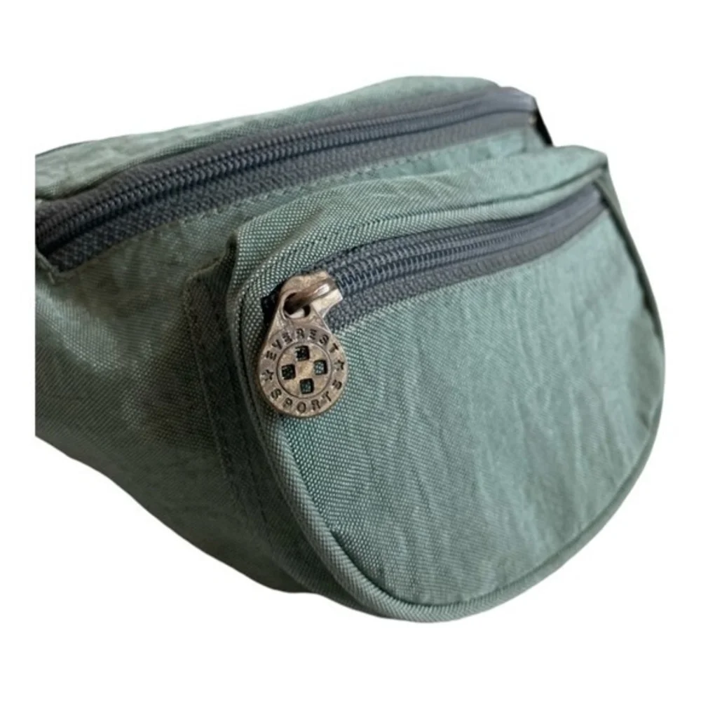 Everest Vintage Green Nylon Fanny Pack Waist Bag Hip Belt Bag Adjustable Strap